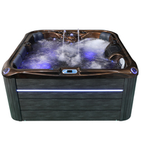 Baignoire Spa à Hydromassage Moderne en Acrylique Rectangulaire Autoportante avec Design Écologique