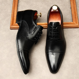 Chaussures d'automne isolantes légères et respirantes en cuir véritable faites à la main, à bout fermé, antidérapantes, de haute qualité et tendance - Product Image 4