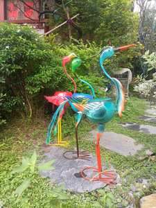 <span class=keywords><strong>Flamant</strong></span> rose, paon, pot de fleurs, animal de jardin, pièce décorative - Product Image 4