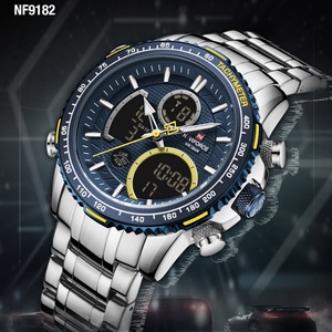 NAVIFORCE Fashion Men Watch Sport Watch for Men Chronograph Quartz Wristwatch Waterproof Steel Band <b>Clock</b> - Product Image 2