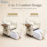 Fauteuil de pédicure moderne pour salon de manucure, couleur personnalisée, avec bassin de spa pour les pieds, lumière LED et pulvérisation chaude et froide