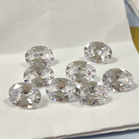 Zircone cubique synthétique de forme ovale blanche 3A, pierres précieuses en vrac pour la fabrication de bijoux