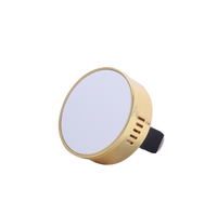 Diffuseur de parfum pour voiture couleur champagne, clip de ventilation en alliage de zinc, logo photo personnalisé, clip de parfum pour sortie d'air de voiture, décoration intérieure automobile, cadeau