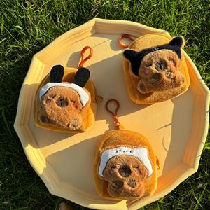 漫画風のかわいいカピバラのコインパース、ぬいぐるみカピバラ、小さなスクールバッグのペンダント、クレーンゲームの景品、ギフト、ぬいぐるみおもちゃ - Product Image 2