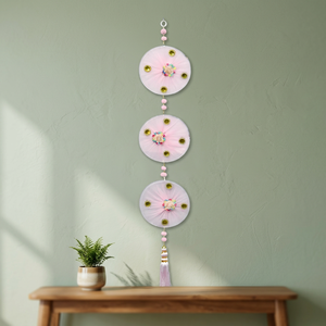 Décoration suspendue traditionnelle Mandala en organza Latkan, fabriquée par une usine de fleurs artificielles - Product Image 3