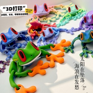 Nouvelle Tendance 2025 : Grenouille Magnétique Imprimée en 3D à Articulations Mobiles, Ornement Lumineux, Jouet Frozen - Product Image 3