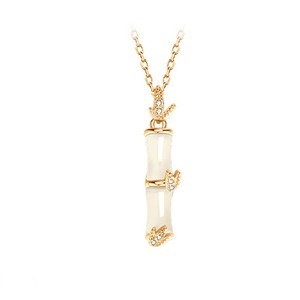 <span class=keywords><strong>Zhizhu</strong></span> Sang Trọng Nữ Thời Trang Mặt Dây Chuyền Vòng Cổ Mạ Vàng Liên Kết Chuỗi Với Hotan Ngọc Nhỏ Thiết Kế Món Quà Ánh Sáng Tre Xương Đòn - Product Image 1