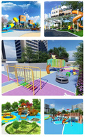 Kindergarten Holzrutsche Plastik Outdoor-Spielplatz Qualitäts-Kinderspielgeräte Ohne Motorantrieb