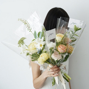<span class=keywords><strong>Film</strong></span> d'emballage transparent pour friandises de Noël personnalisé, irisé, OPP, BOPP, blanc, Healifty, rouleaux, fleurs pour anniversaire - Product Image 6