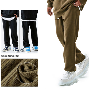 Pantalones Deportivos Unisex Gruesos de Felpa de 400 Gramos, Pantalones Deportivos de Algodón 100% de Alta Calidad con Logotipo Personalizado al por Mayor - Product Image 3