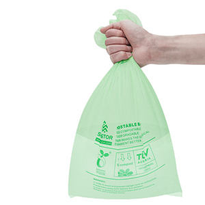 Bolsas de basura biodegradables de fondo redondo al por mayor de fábrica, refuerzo lateral respetuoso con el medio ambiente para uso doméstico - Product Image 6