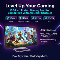 Monitor Portátil Táctil de 15.6 Pulgadas FHD 1080P, Laminación Completa INCELL, USB-C Mini, Compatible con Mac, iOS, Windows, PS4, PS5, Switch