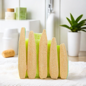 Éponge de Bain 100% Naturelle en Luffa Brut pour Nettoyage de Vaisselle et Corps, Également pour Cuisine - Product Image 5