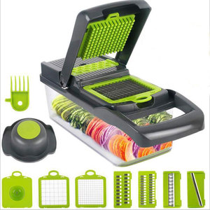 Hot Selling Plastic 2-Piece Multi-Function Mandoline <b>Vegetable</b> Cutter Onion Dicer Veggie Slicer <b>Vegetable</b> Chopper - Product Image 2