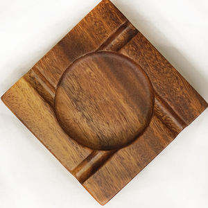 Cendrier carré en bois de noyer 150 mm, design minimaliste, pour la maison, le bureau, cadeau - Product Image 5