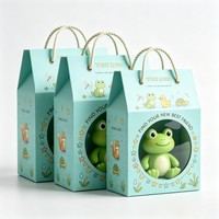 Boîtes d'emballage personnalisées pour jouets en peluche pour enfants, en carton imprimé couleur, avec fenêtre en PVC, pour emballage pliable, avec votre propre logo