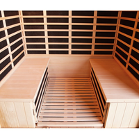 Ruang Sauna Pribadi Mewah/Harga Sauna Rumah/Ruang Sauna Kayu Kamar Mandi Uap Kering Kombinasi Kabin Sauna Uap dan Shower