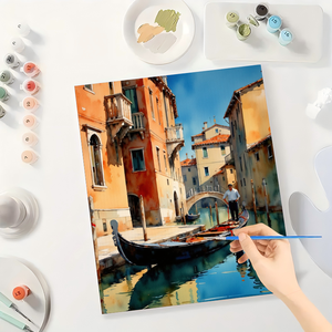 <span class=keywords><strong>Stampa</strong></span> Acrilica Gondola di <span class=keywords><strong>Venezia</strong></span> 16x20 Pollici su Tela Senza Cornice per Adulti - Decorazione Fai-da-te Canale Veneziano Gondoliera Modello Friday 4050-Nr - Product Image 3