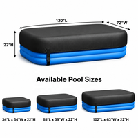 Couverture de piscine rectangulaire moderne LongPeng, 100% polyester, tissu Oxford 420D, écologique, imperméable, élastique, réglable