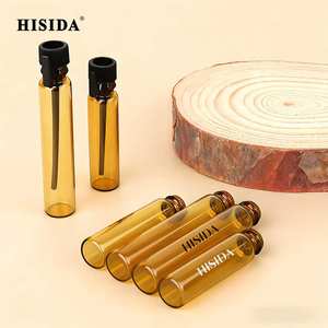 ขวดน้ำหอมขวดแก้วขนาดเล็กขวดน้ำมันหอมระเหยขนาด1มล. 2มล. 3มล. ขวดทดลองหลอดน้ำหอมสีเหลืองอำพัน - Product Image 1