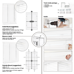 Tende a Rullo <span class=keywords><strong>in</strong></span> Finto <span class=keywords><strong>Legno</strong></span> Senza Fili, Design Moderno Orizzontale, Oscuranti e Facili da Pulire - Product Image 6
