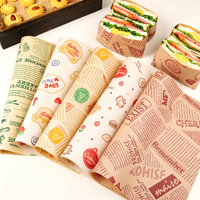 Kertas Burger Anti Minyak Biodegradable Kertas Anti Minyak Gulungan Kustom Kertas Anti Minyak Bermerek Kelas Makanan