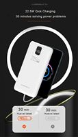 Wopow SQ10 Ultra Slim 10000mAh 2-en-1 20W Charge rapide Écran LED étanche Batterie externe portable avec câble pour iPhone