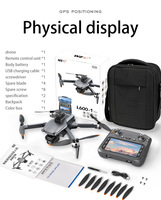 Drone RC pliable L600 Pro-1 Mini avec flux optique, évitement d'obstacles, GPS, caméra 4K sans balais et FPV pour adultes