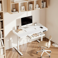 Bureau d'étude ergonomique moderne PRORIALS pour la maison et le bureau, avec ports USB métalliques et tiroir, table d'ordinateur PC, hauteur réglable, mobilier