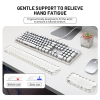 Repose-poignet pour souris en gel transparent texturé, en forme de cristal, résistant à l'eau, design personnalisable, couleur à changement progressif