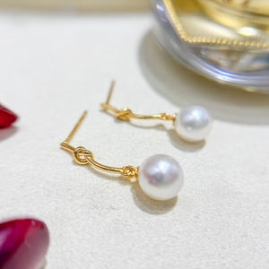 Accesorios de Plata S925 para DIY con Perlas, Joyería de Plata de Moda, Aretes con Cuentas Redondas de 9-13 mm, Bandeja Vacía para Aretes 22186 - Product Image 2