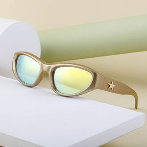 Gafas de Sol Unisex Estilo Ojo de Gato, Marco de PC, Protección UV400 Clase 2, Detalle de Estrella, Estilo Y2K, XH-98039 - Product Image 1