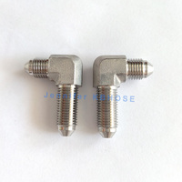 JIC -3an AN3 3AN -3 an (3/8-24) Adaptor pemipaan pas jalur rem Male 45 90 derajat lurus