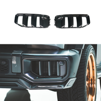 Prises d'air avant style Mech Rowen pour Mercedes W465 G63, kit carrosserie en fibre de carbone noire, pièces de pare-chocs avant
