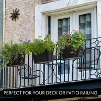 Jardinière de balcon suspendue en métal durable pour la culture de plantes et de fleurs