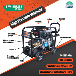 Nettoyeur haute pression à essence 22HP 500 bars 7250 PSI 16 LPM, nettoyeur haute pression industriel robuste avec tête de <span class=keywords><strong>pompe</strong></span> en cuivre coulé - Product Image 2