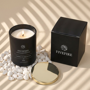 <span class=keywords><strong>Bougie</strong></span> parfumée artisanale en cire de soja blanche, dans un bocal en verre non toxique, avec logo personnalisé, pour la décoration de la maison, idéale pour la fête <span class=keywords><strong>des</strong></span> mères et Noël. - Product Image 1