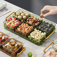 Boîte de rangement en plastique de luxe avec compartiment divisé Plateau à fruits pour le salon