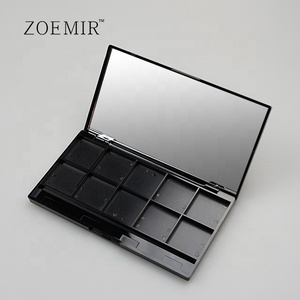 Faites votre fard à paupières étui maquillage haute qualité bricolage 10 couleurs fard à joues étui personnalisé noir fard à paupières Palette avec pinceau - Product Image 2