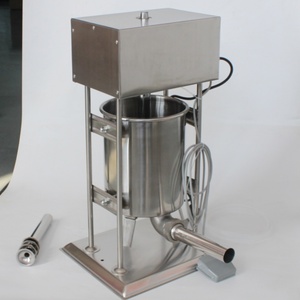 Petite machine <span class=keywords><strong>à</strong></span> farcir les saucisses <span class=keywords><strong>électrique</strong></span> verticale commerciale, <span class=keywords><strong>poussoir</strong></span> <span class=keywords><strong>à</strong></span> saucisses en acier inoxydable - Product Image 4