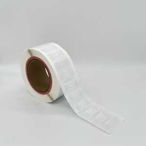 Étiquette adhésive en papier couché 860-960 MHz 50x50mm RFID UHF pour bijoux, autocollant UHF avec <span class=keywords><strong>puce</strong></span> U9 pour la sécurité alimentaire - Product Image 5
