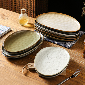 Assiettes à poisson ovales en céramique <span class=keywords><strong>japonaise</strong></span> <span class=keywords><strong>haut</strong></span> <span class=keywords><strong>de</strong></span> <span class=keywords><strong>gamme</strong></span>, plateaux à sashimi luxueux, assiettes à barbecue, <span class=keywords><strong>vaisselle</strong></span>, <span class=keywords><strong>vaisselle</strong></span> <span class=keywords><strong>de</strong></span> restaurant - Product Image 3
