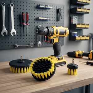 Ensemble de brosses de nettoyage DB-001, 3 brosses de précision pour le nettoyage en profondeur de la voiture et de la maison, tige hexagonale à connexion rapide - Product Image 5