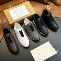 SUHE Baskets décontractées pour hommes en cuir de vachette véritable, à lacets, style rétro, motif géométrique, anti-odeur, légères