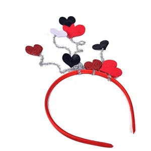 Serre-tête Cœur Saint-Valentin pour Enfants – Tissu et Plastique Tendance – Décoration de Fête – Coiffe de Célébration - Product Image 2