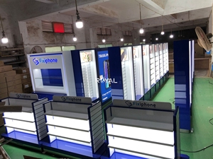 Gỗ Apple điện thoại di động cửa hàng đồ nội thất điện thoại di động showroom Thiết kế điện thoại cửa hàng hiển thị truy cập điện thoại di động cửa hàng trang trí - Product Image 4