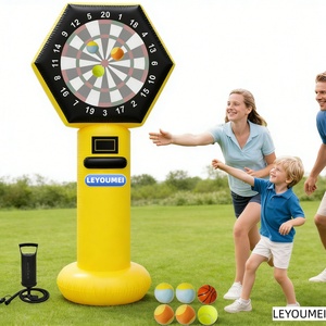Jeu de fléchettes gonflable géant avec balles collantes, jouet familial sûr pour enfants et adultes, idéal pour le jardin et les activités de fête - Product Image 3