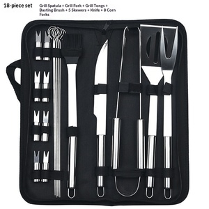 Nuevo Juego de Barbacoa de <span class=keywords><strong>Acero</strong></span> Inoxidable de 6 Piezas con Bolsa de Tela, Herramientas <span class=keywords><strong>para</strong></span> Barbacoa al Aire Libre - Product Image 5