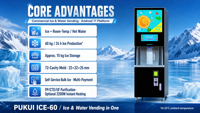 Distributeur automatique commercial de 60 kg d'eau et de glace avec paiement par carte de crédit et code QR SDK