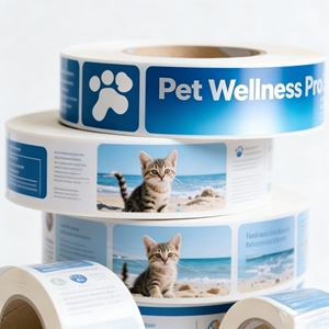 Étiquette personnalisée résistante à l'huile <span class=keywords><strong>pour</strong></span> aliments et compléments <span class=keywords><strong>pour</strong></span> animaux de compagnie - Product Image 5